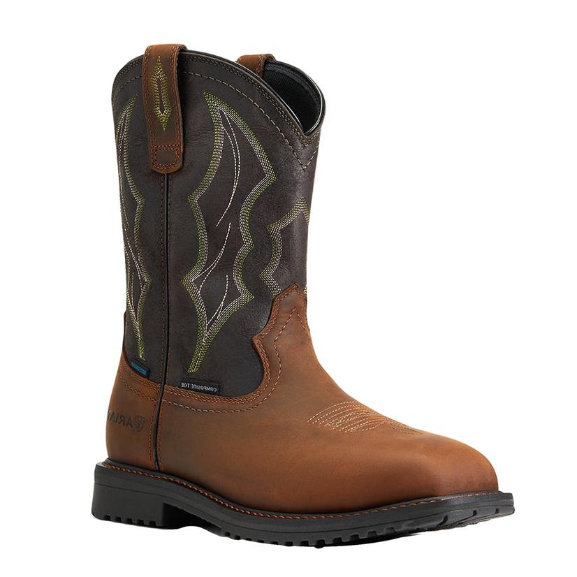  Ariat Rig Tek H2o Composite Men's Brown Work Boots