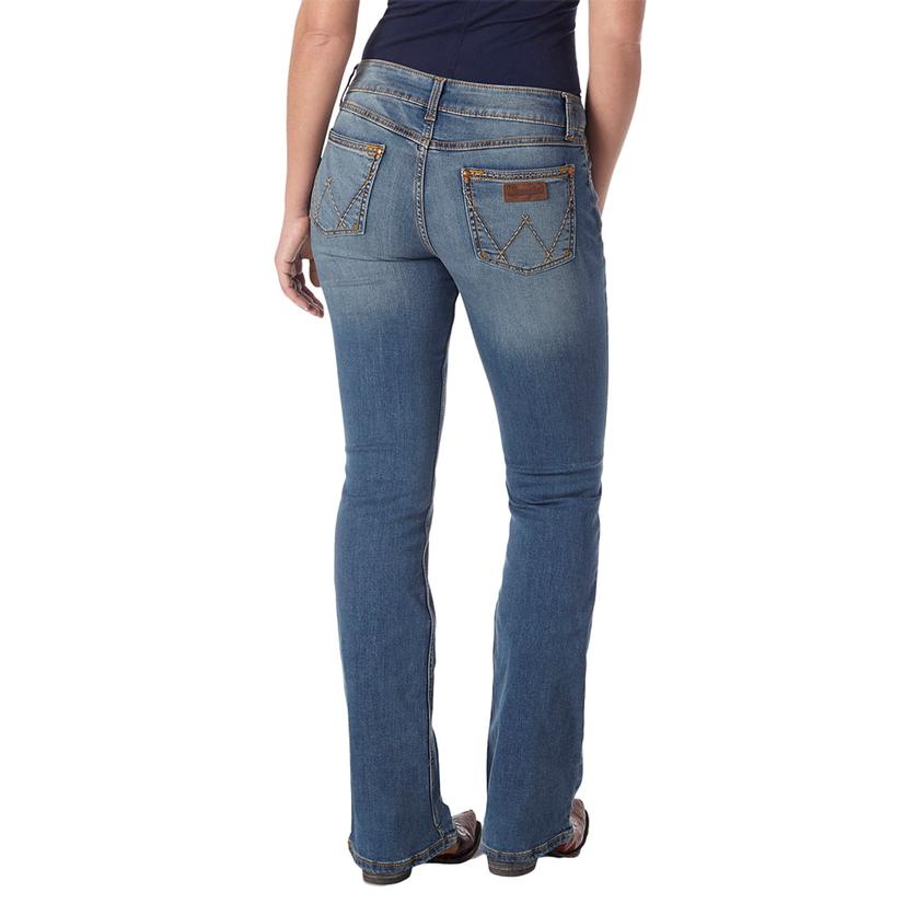  Wrangler Mae Mid Rise Dark Blue Women's Plus Bootcut Jeans