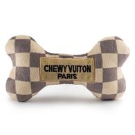 Haute Diggity Dog Large Checker Chewy Vuiton Bone Dog Toy