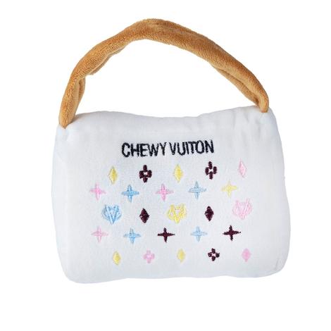 Haute Diggity Dog Large White Chewy Vuiton Dog Handbag