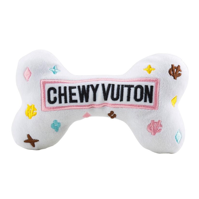  Haute Diggity Dog Large White Chewy Vuiton Bone Dog Toy