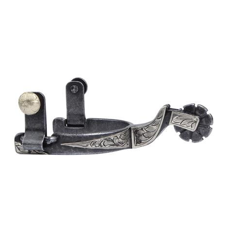 Professional Choice Black Mounted Youth Spurs 1/2