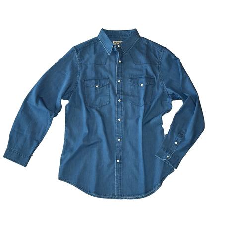 Tasha Polizzi McCoy Men's Denim Snap Long Sleeve Shirt 