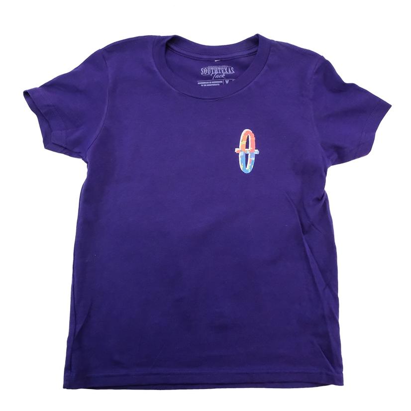  South Texas Tack Purple Wild Flower Girl's T- Shirt