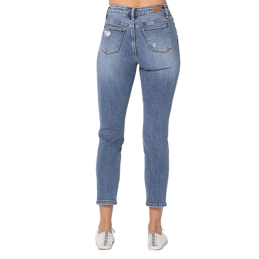  Judy Blue Light Wash Destroyed High Rise Women's Jeans