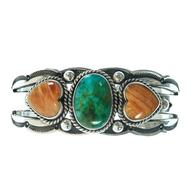 South Texas Tack Spiny Hearts and Turquoise Cuff