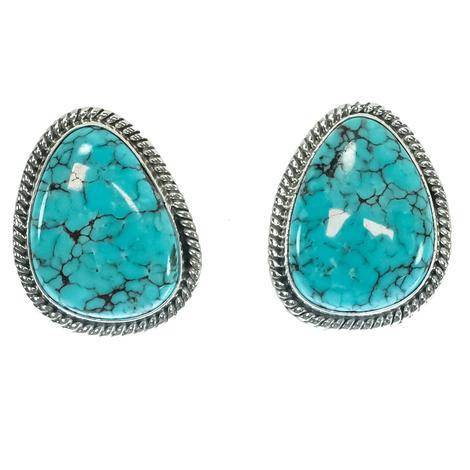 South Texas Tack Turquoise Teardrop Studs