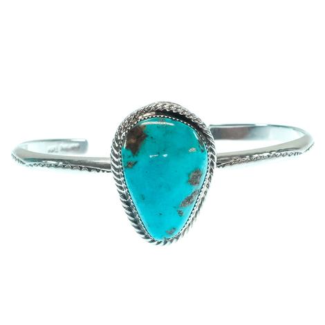 South Texas Tack Turquoise and Silver Cuff 