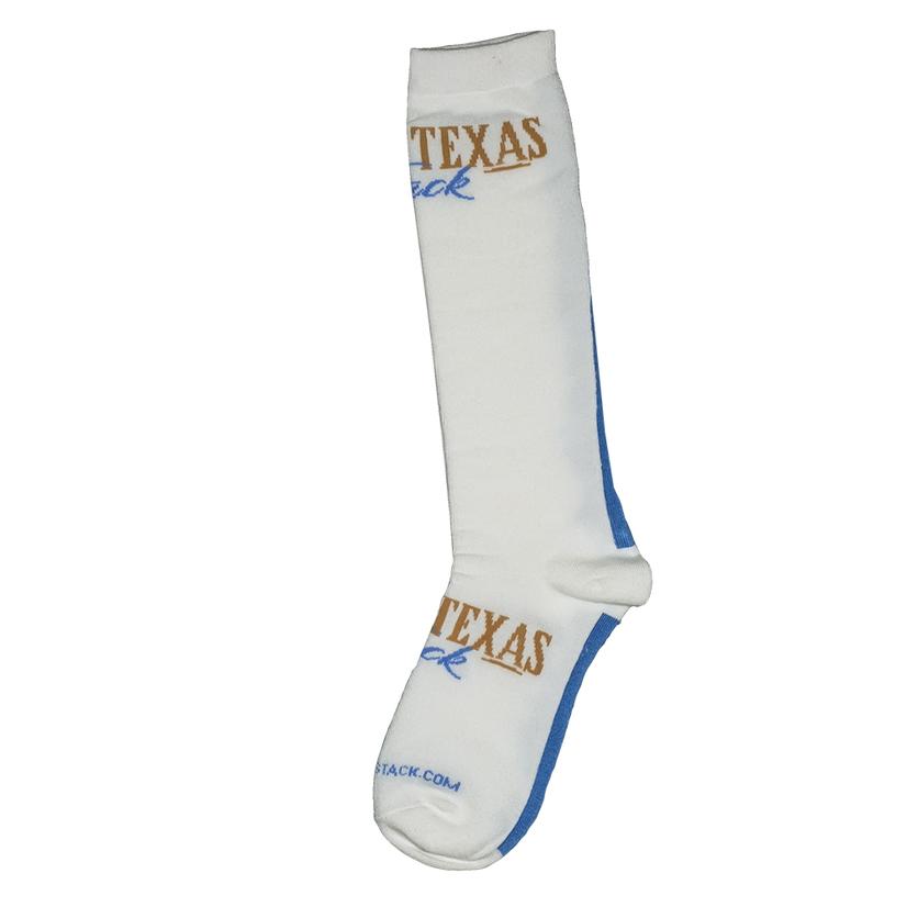  South Texas Tack White Logo Knee High Socks