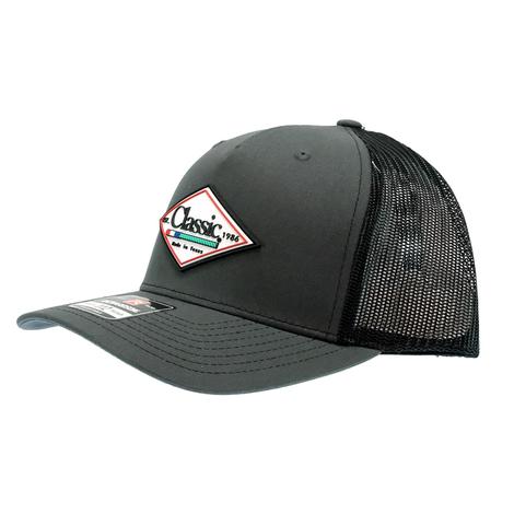 Classic Rope Charcoal Diamond Rubber Patch Snapback Cap