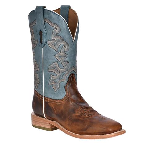 Corral Honey and Blue Embroided Rodeo Men's Boots
