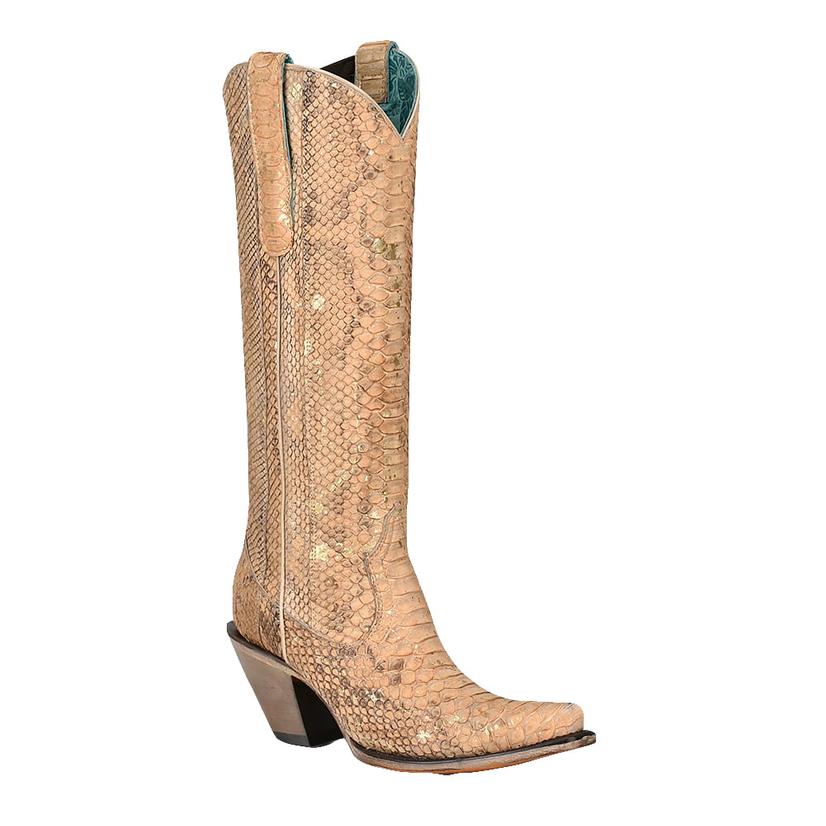  Corral Full Python Nude Tall Top Women's Boots