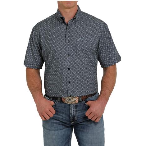 Cinch Black Short Sleeve Buttondown Men's Shirt