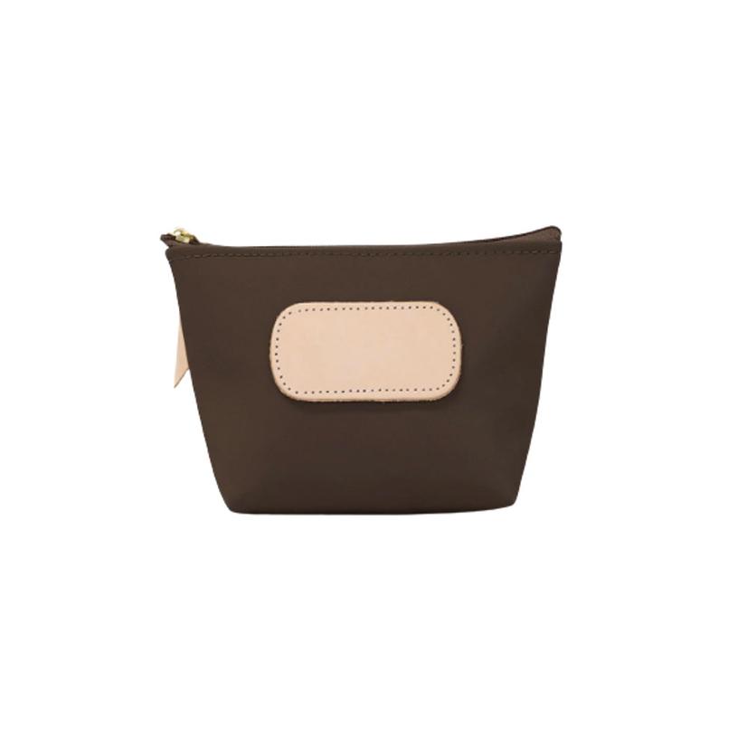 Jon Hart Chico Canvas Bag With Leather Patch ESPRESSO