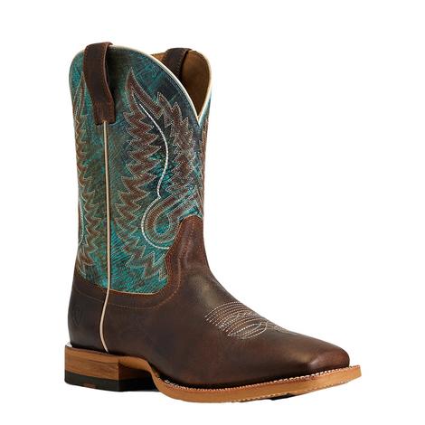 Ariat Cow Camp Better Brown And Cool Blue Men's Boots