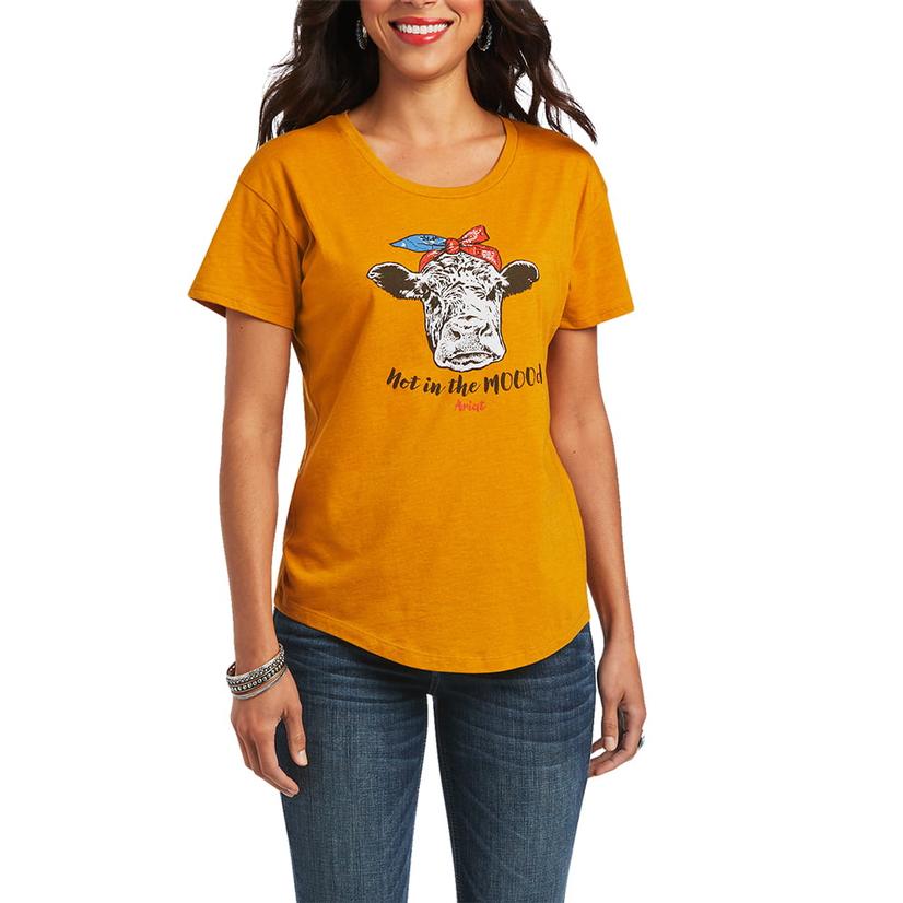  Ariat Not In The Mood Yellow Women's T- Shirt