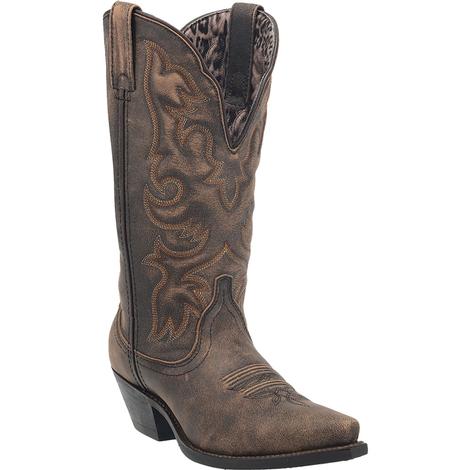 Laredo Western Access Brown Snip Toe Women's Boots