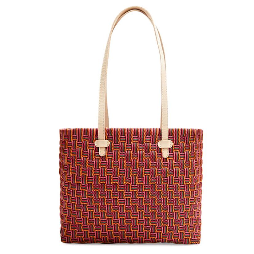  Consuela Red Wendy Woven Tote