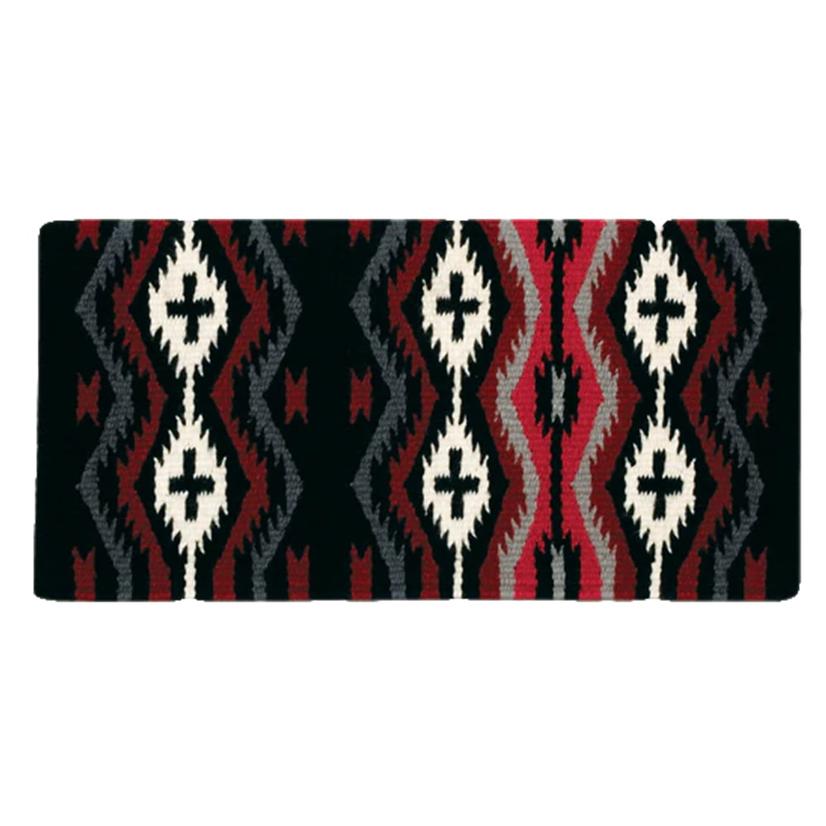 Mayatex Las Cruces Red, Black And Grey 36x34 Saddle Blanket
