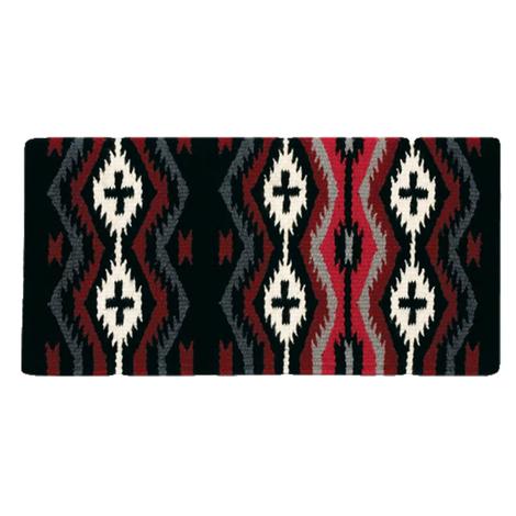 Mayatex Las Cruces Red, Black And Grey 36x34 Saddle Blanket