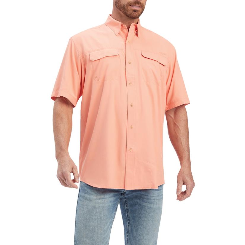  Ariat Venttek Outbound Peach Short Sleeve Men's Shirt