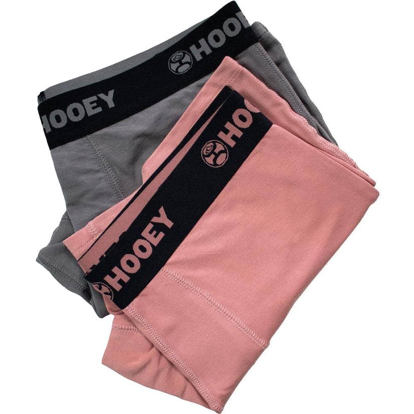  Hooey Ash Rose And Grey 2 Piece Bamboo Men's Briefs