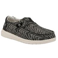 Hey Dude Black Wendy Woven Zebra Striped Youth Girl Shoes