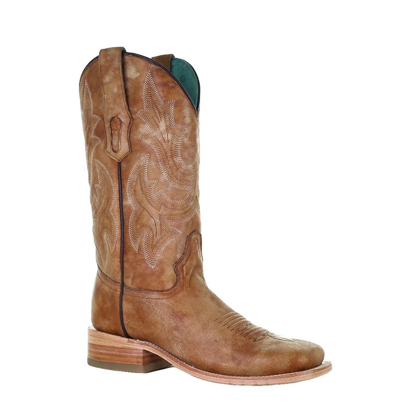  Corral Brown Wide Square Toe Women's Boots
