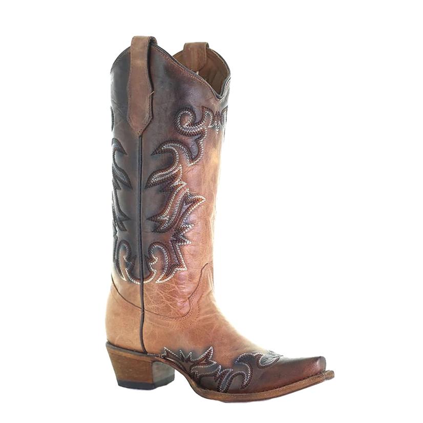  Corral Shedron And Chocolate Embroidered Women's Boots