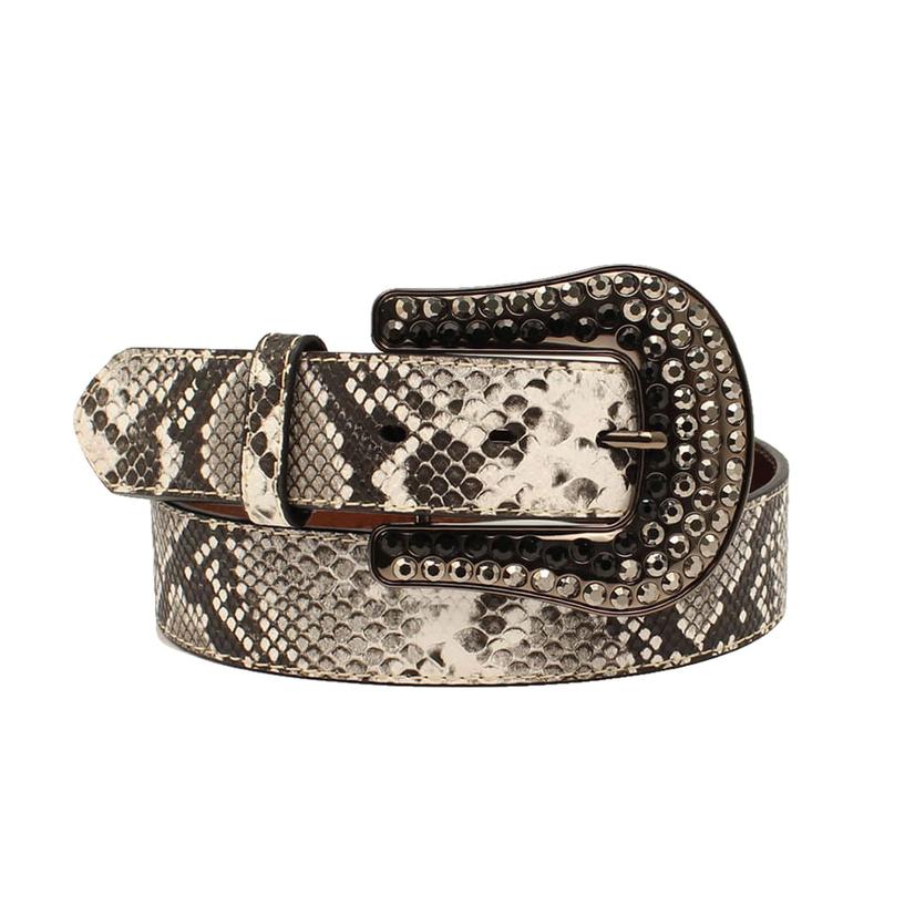  Nocona Snake Print Leather Women's Belt