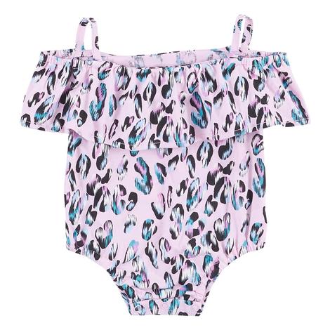 Wrangler Purple Leopard Infant Girls Bodysuit 