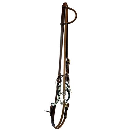STT Roping Rein Slide Ear Bridle Set with Chain Port Bit with 7