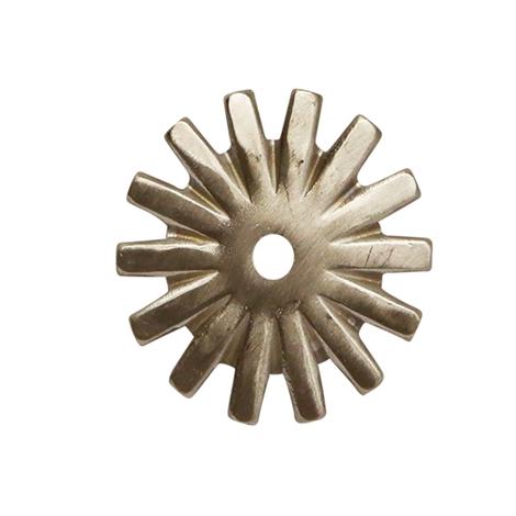 1 1/2 Inch Brushed Steel 14-Point Rowel