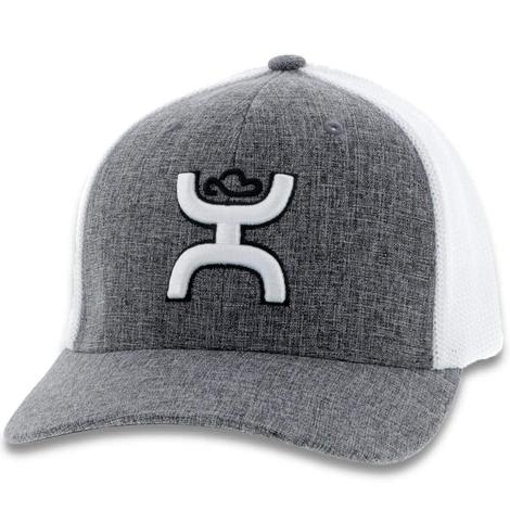 Hooey Cayman Grey And White Flex Fit Youth Cap 