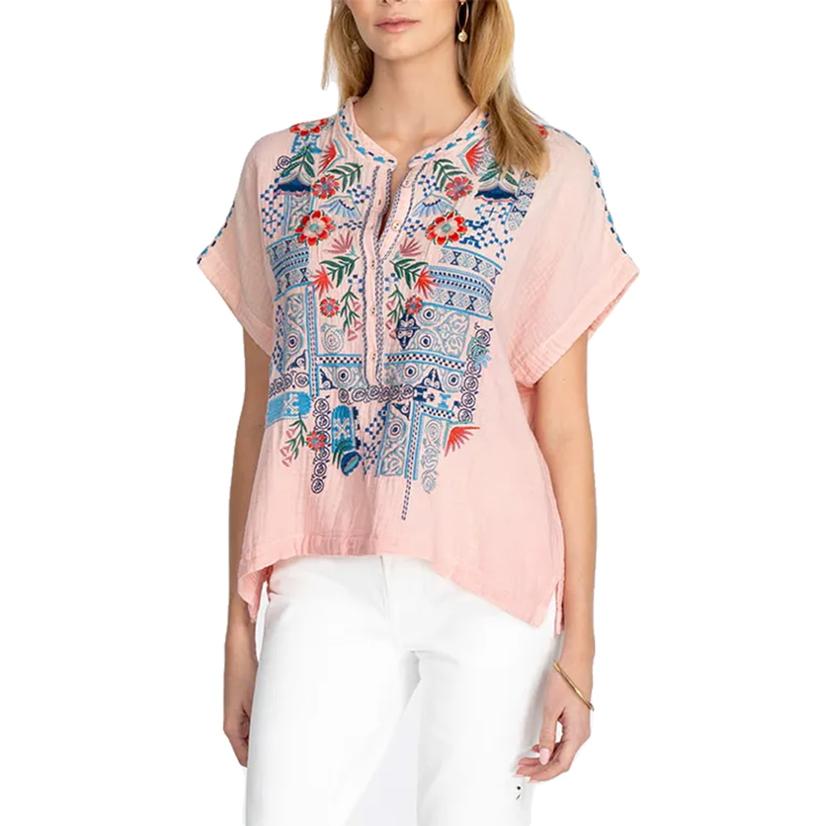  Johnny Was Christly Floral Embroidered Women's Blouse