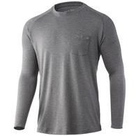 Huk Waypoint Men's Volcanic Ash Long Sleeve Shirt