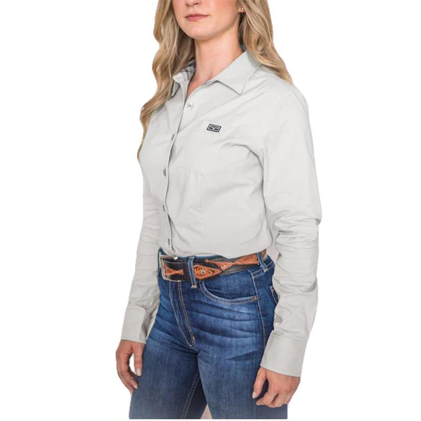  Kimes Ranch Grey Linville Long Sleeve Women's Shirt