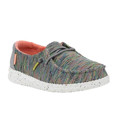 Hey Dude Wendy Peacock Pink Youth Girls Shoe