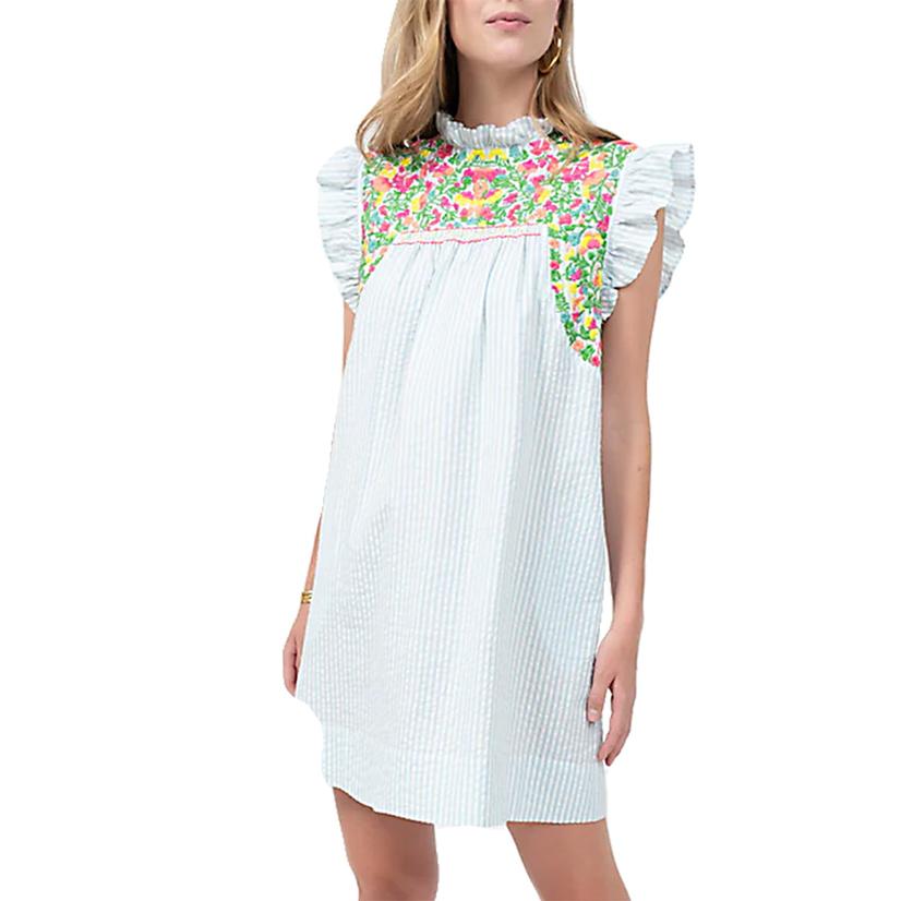  Sister Mary Embroidered Short Sleeve Women's Dress