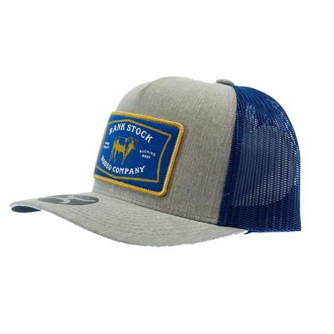 Hooey Rank Stock Grey Blue Trucker Hat