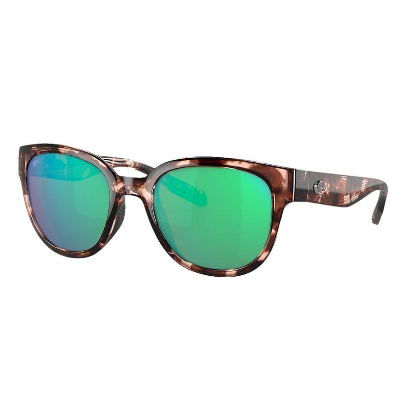  Costa Green Mirror Salina 580g Coral Tortoise Frame Sunglasses