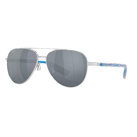 COSTA Peli Grey Silver Mirror 580P Shiny Silver Sunglasses