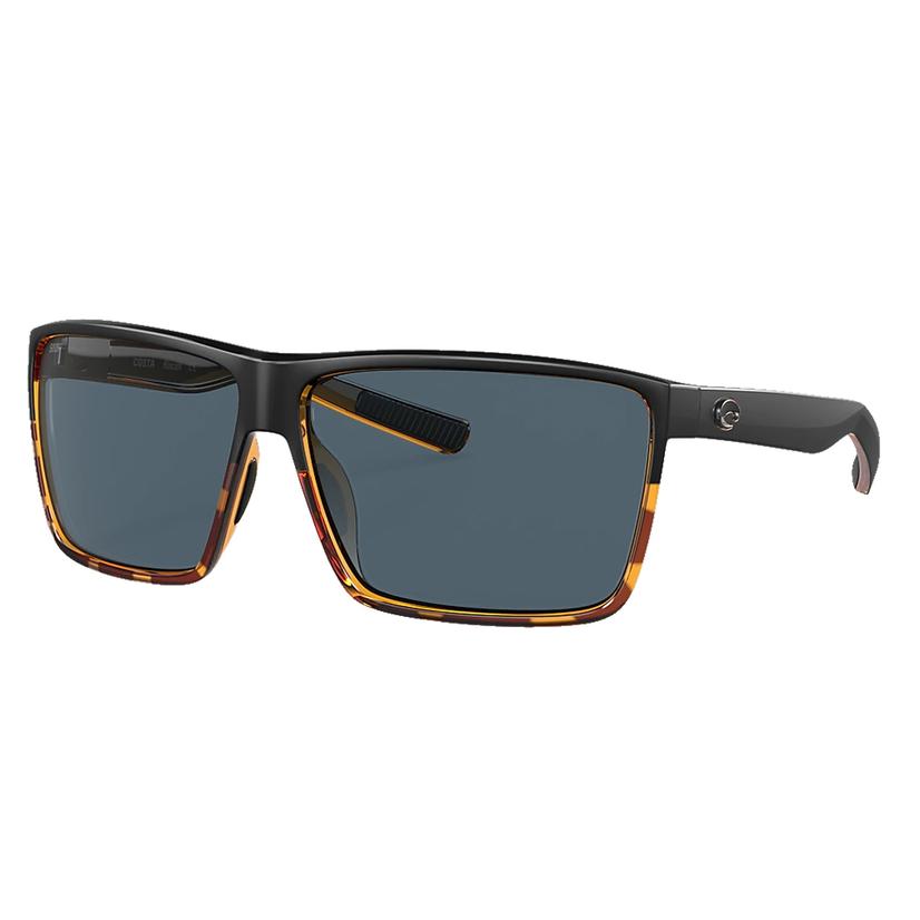  Costa Grey Rincon 580p Matte Black And Shiny Tort Frame Sunglasses