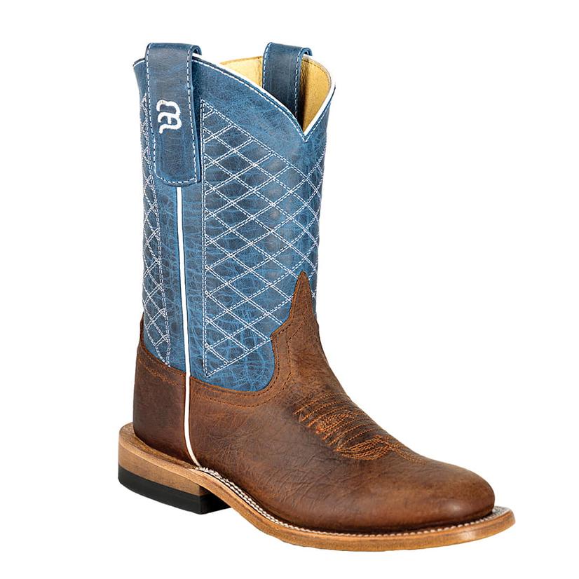  Anderson Bean Brown Toasted Bison Blue Top Youth Boots