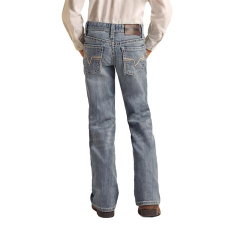 Rock and Roll Cowboy Bootcut Light Wash Boy's Jeans 