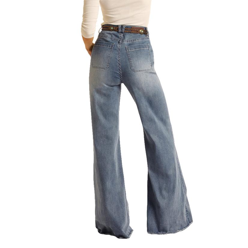  Rock And Roll Cowgirl High Rise Palazzo Flare Ladies Jeans