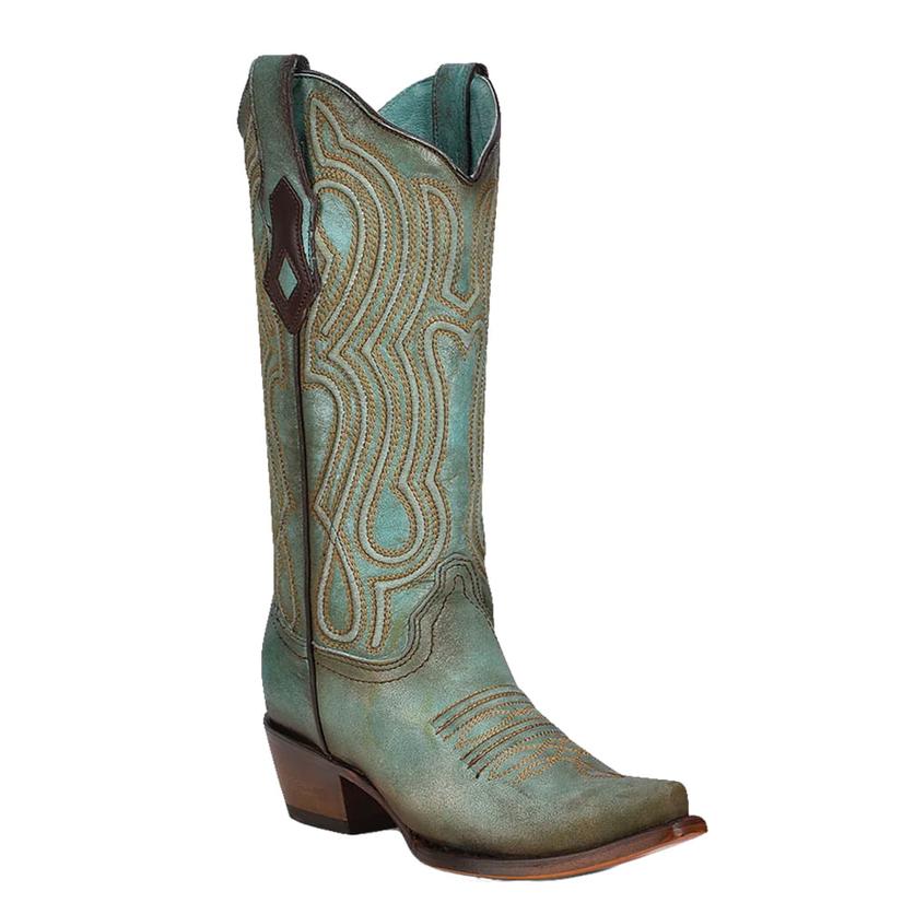  Corral Boots Women's Turquoise Laser And Embroidery Boot