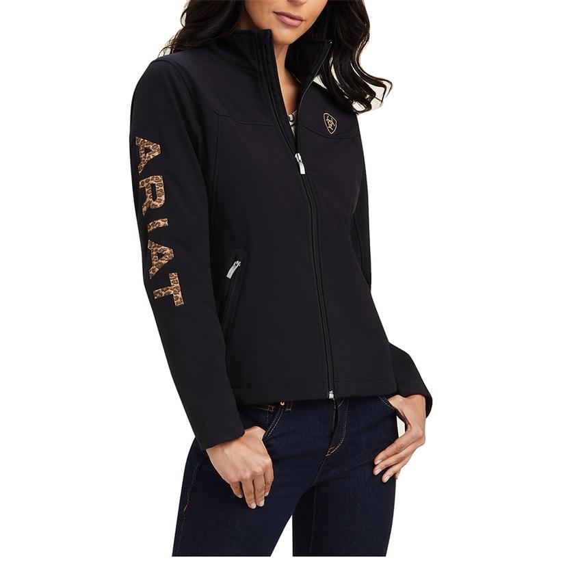  Ariat Black And Leopard Women's Softshell Jacket