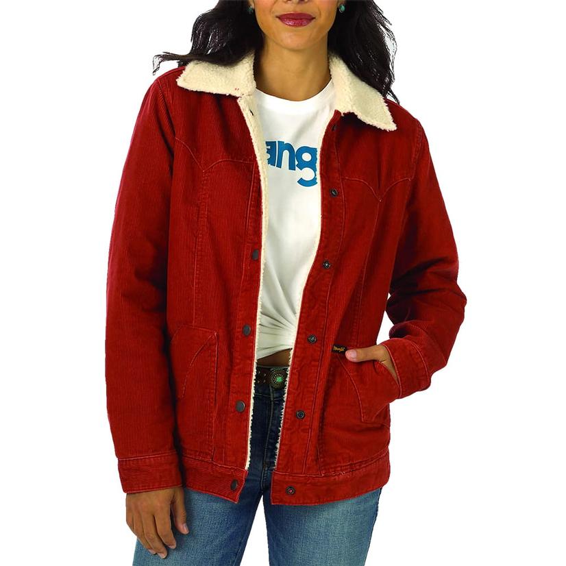  Wrangler Retro Rust Corduroy Women's Jacket