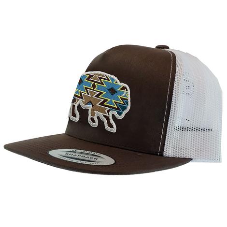 Red Dirt Hat Company Jango Brown and White Buffalo Cap